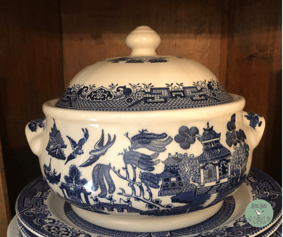 History of Blue Willow China - Rare Bird Antiques